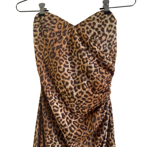 Vintage Leopard-Print Midi Dress, Size Small - Picture 3 of 7